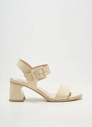 Sandales/nu pieds matière lisse talon de 7 à 9cm beige NERO GIARDINI femme