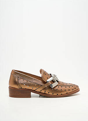 Mocassins matière lisse talon plat jusqu'à 3cm marron REGARD femme