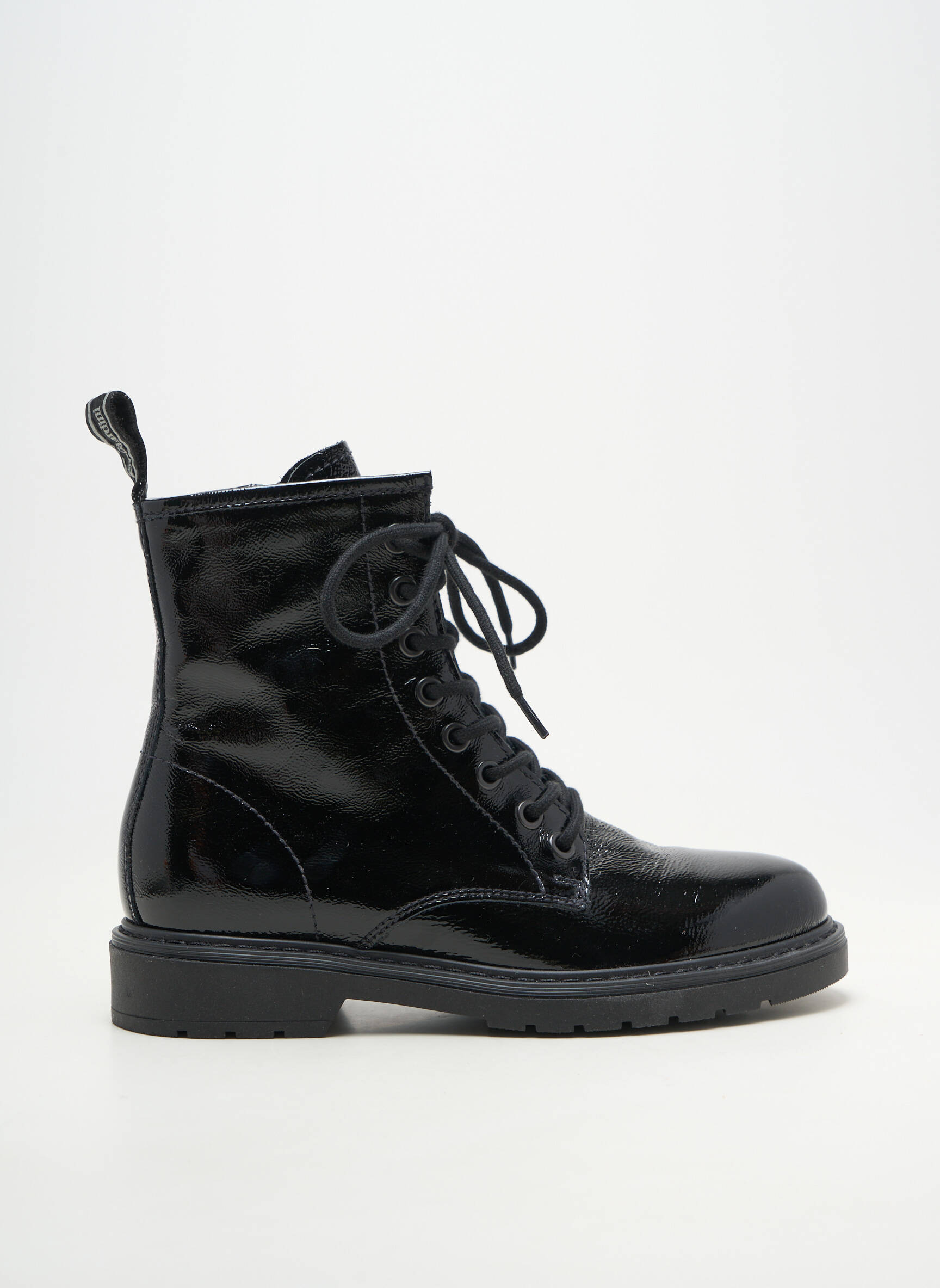 Bottines/boots fermeture zip et lacets talon plat jusqu'à 3cm noir NERO GIARDINI femme