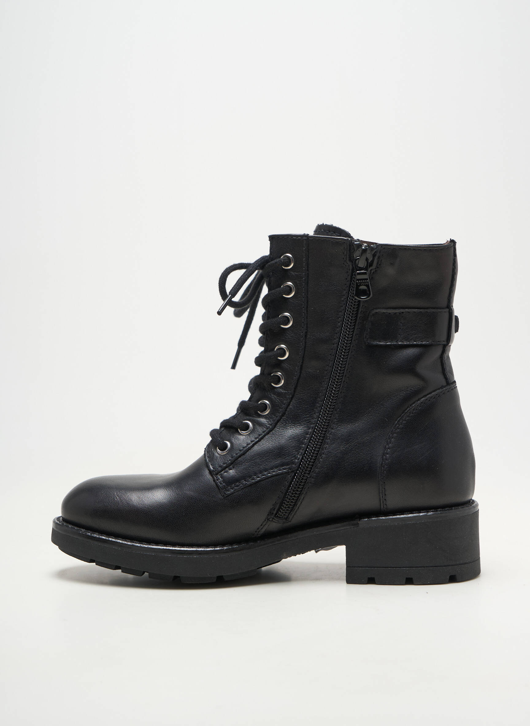 Bottines/boots fermeture zip et lacets talon de 4 à 6cm noir NERO GIARDINI femme