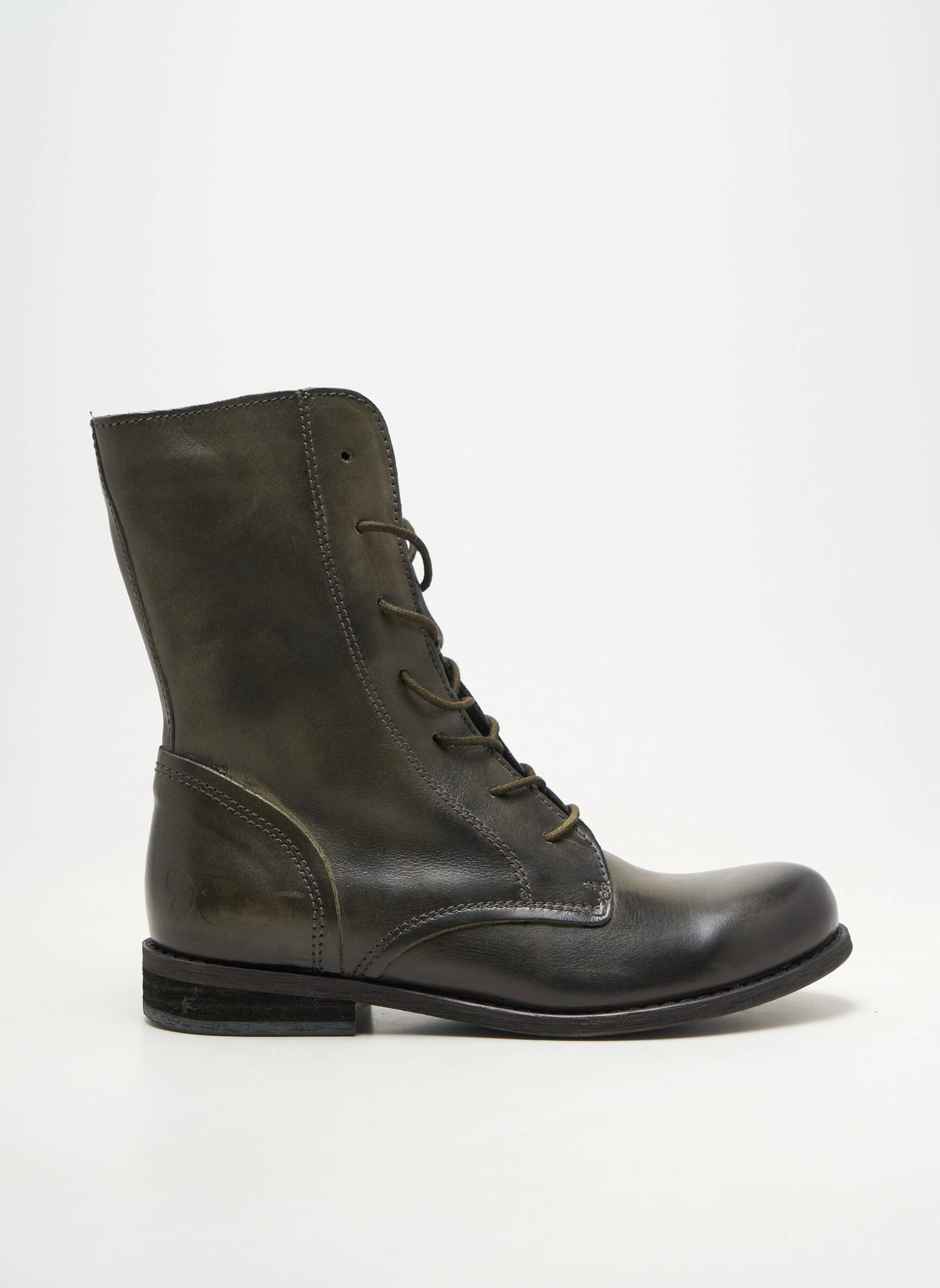 Bottines/boots fermeture zip et lacets talon plat jusqu'à 3cm vert FELMINI femme