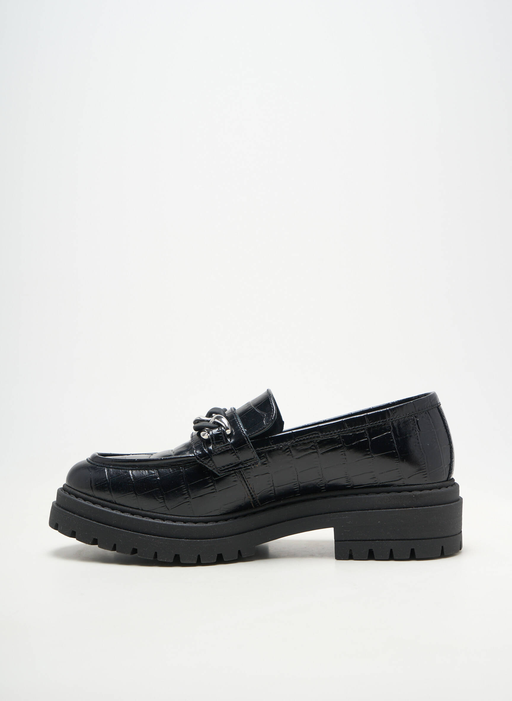 Mocassins matière lisse talon de 4 à 6cm noir NERO GIARDINI femme