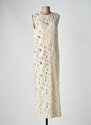 Robe longue sans manche sans manche beige SCOTCH & SODA femme