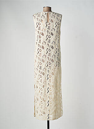 Robe longue sans manche sans manche beige SCOTCH & SODA femme