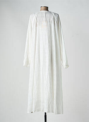 Robe longue manches longues manches longues blanc SUNCOO femme