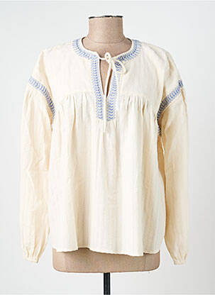 Blouse manches longues manches longues beige SCOTCH & SODA femme