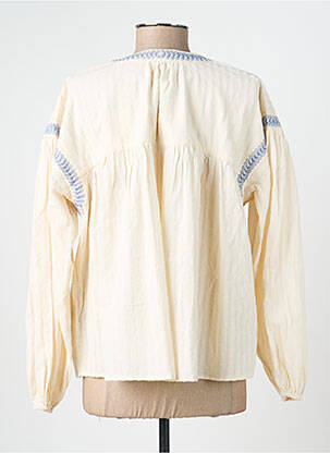 Blouse manches longues manches longues beige SCOTCH & SODA femme