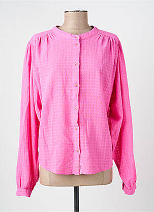 Chemisier tissage crêpe manches longues rose SACRÉCOEUR femme