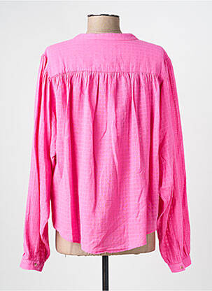 Chemisier tissage crêpe manches longues rose SACRÉCOEUR femme