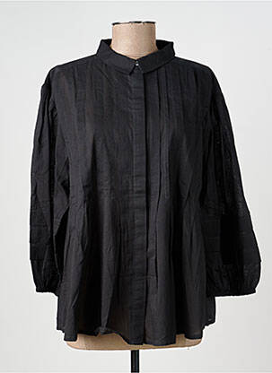 Chemisier fermeture boutonnée sur le devant manches 3/4 gris LEON & HARPER femme