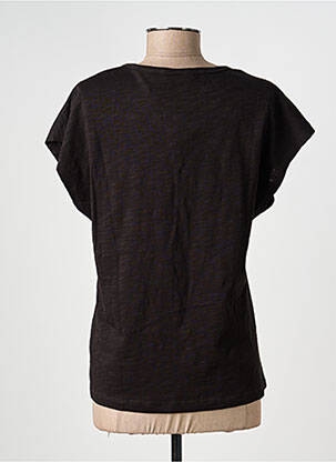 T-shirt col v manches courtes marron SCOTCH & SODA femme