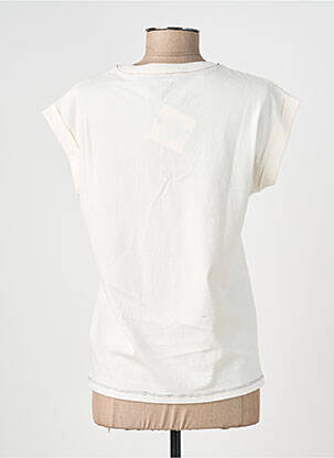 T-shirt sérigraphie manches courtes beige MKT STUDIO femme