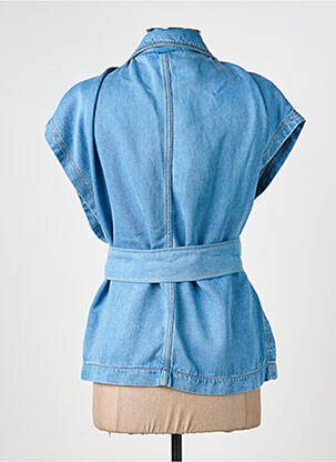 Veste casual col tailleur bleu SACRÉCOEUR femme
