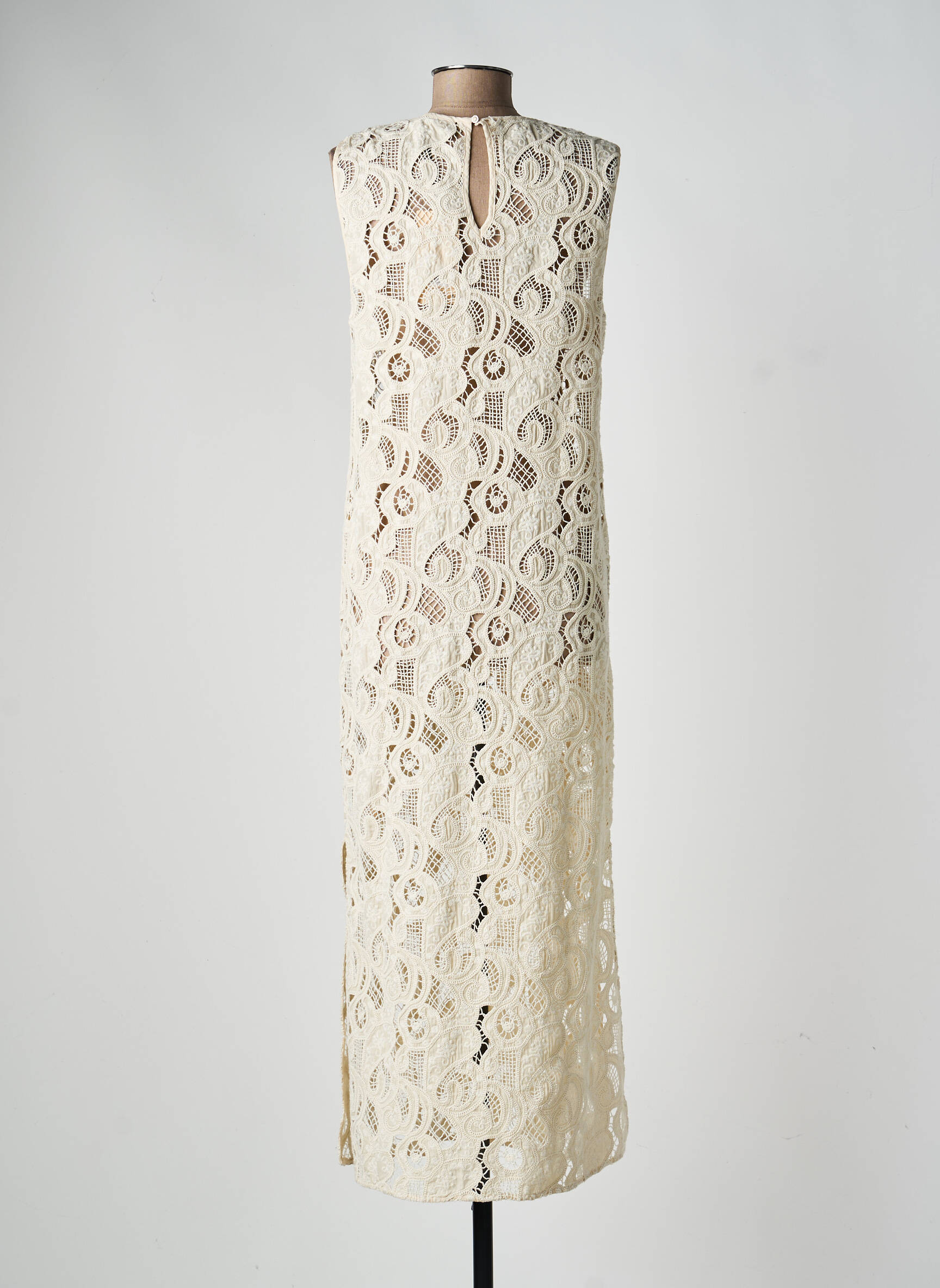 Robe longue sans manche sans manche beige SCOTCH & SODA femme