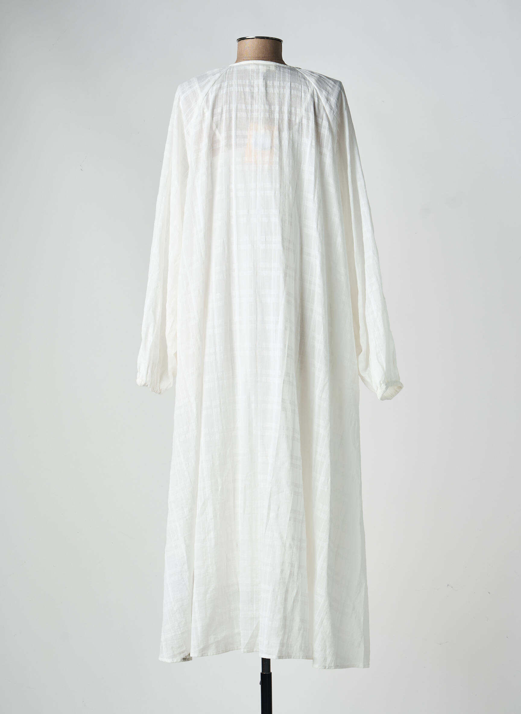 Robe longue manches longues manches longues blanc SUNCOO femme