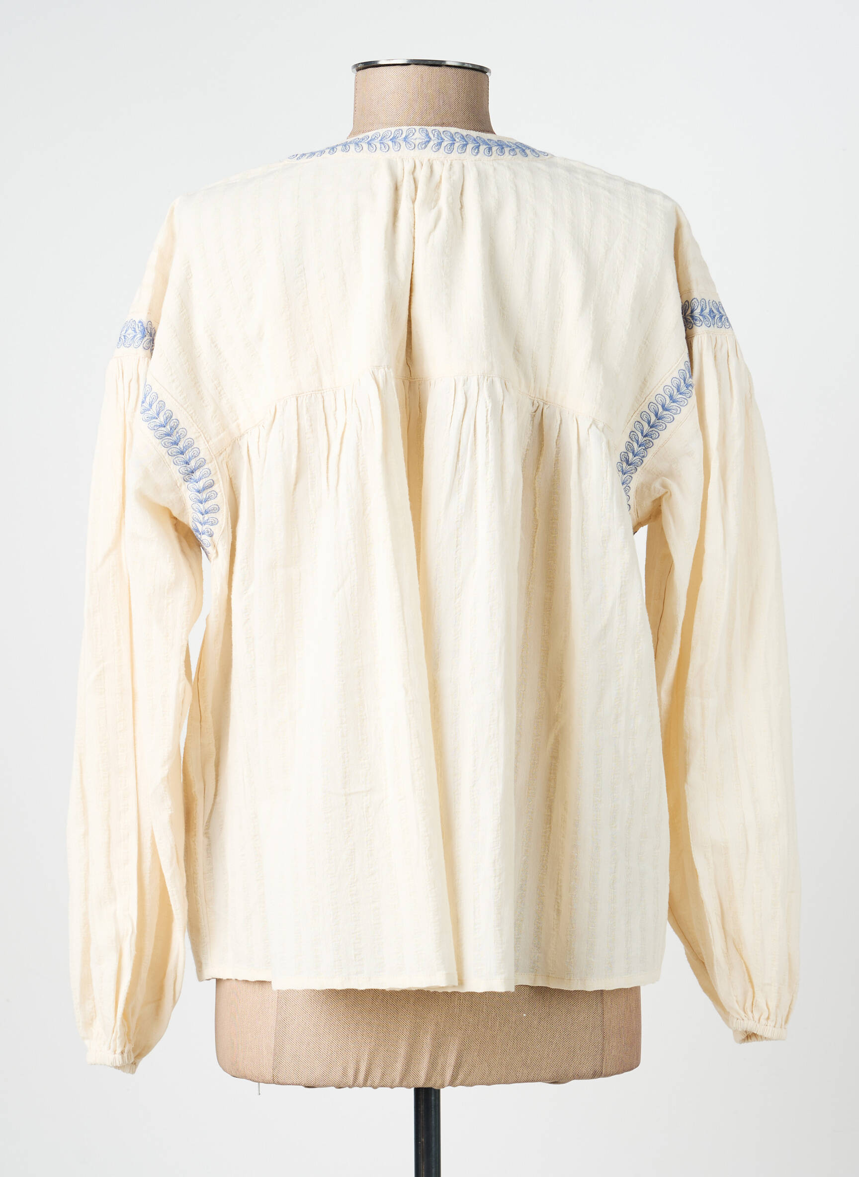 Blouse manches longues manches longues beige SCOTCH & SODA femme
