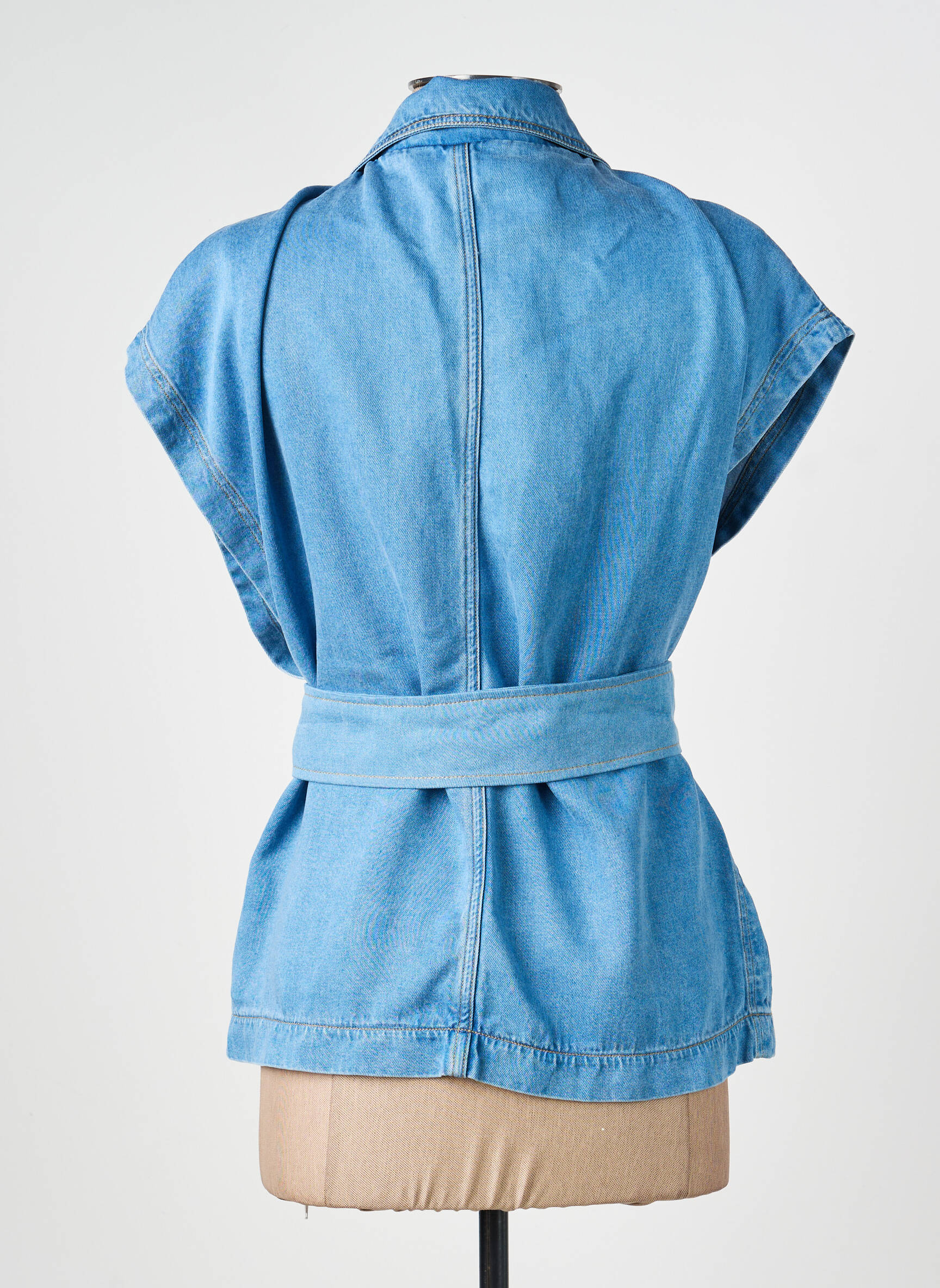 Veste casual col tailleur bleu SACRÉCOEUR femme