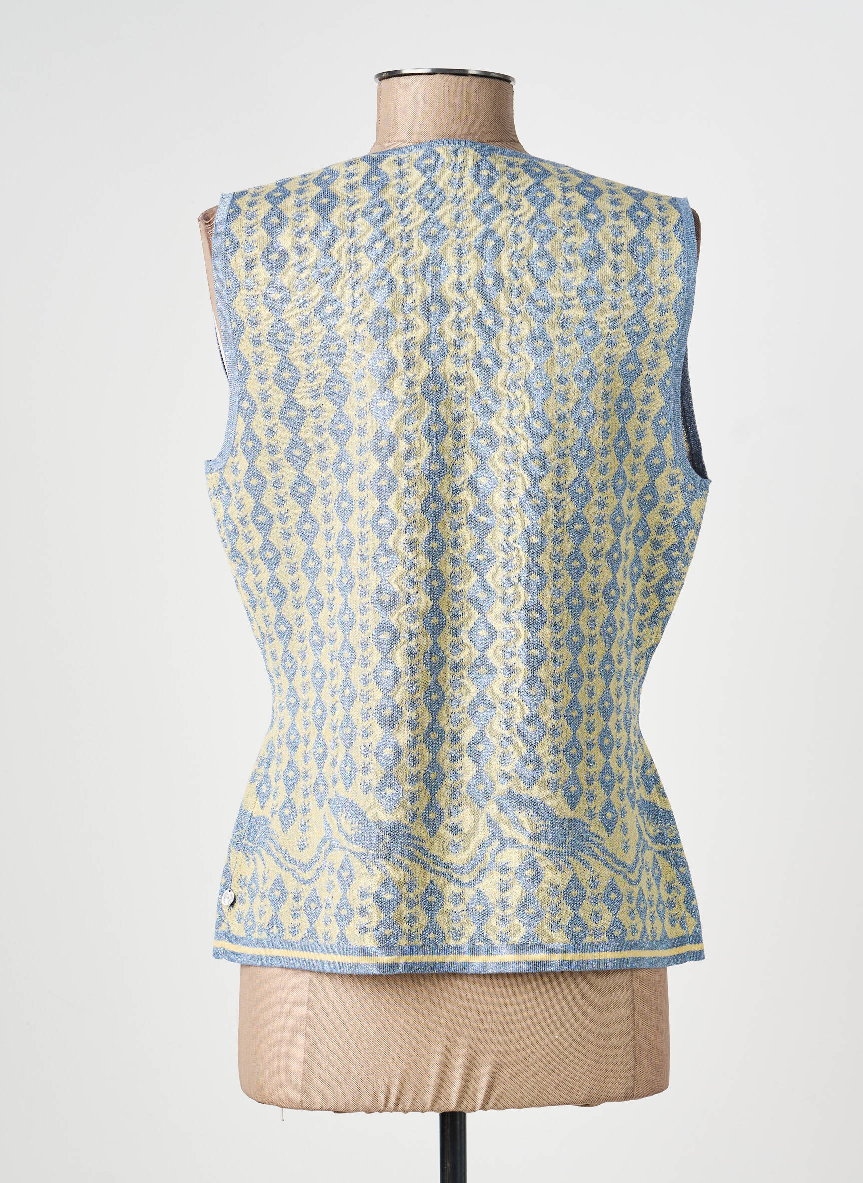 Gilet sans manche maille fine bleu SCOTCH & SODA femme