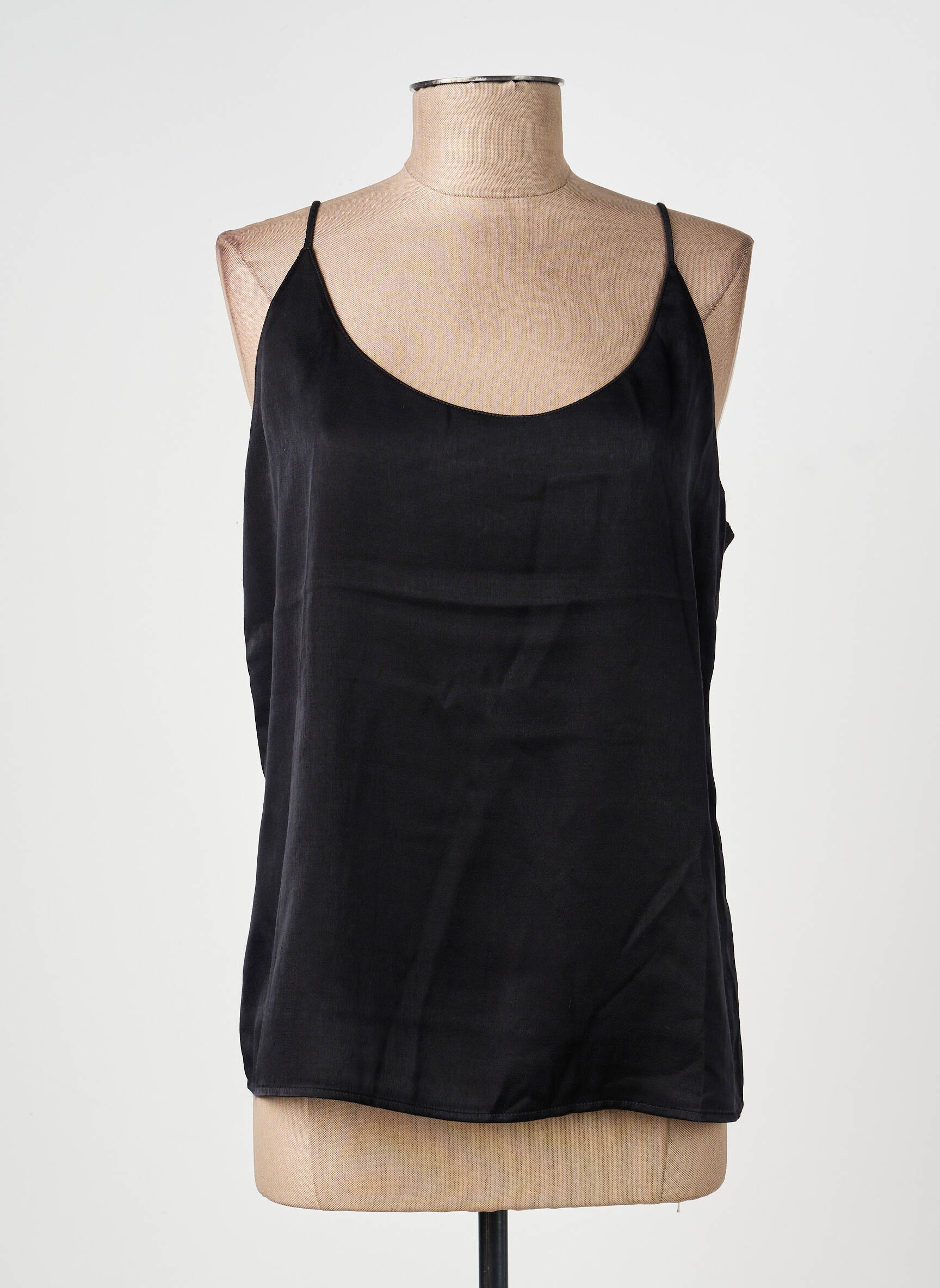 Top manches bretelles ajustables fines bretelles noir SCOTCH & SODA femme