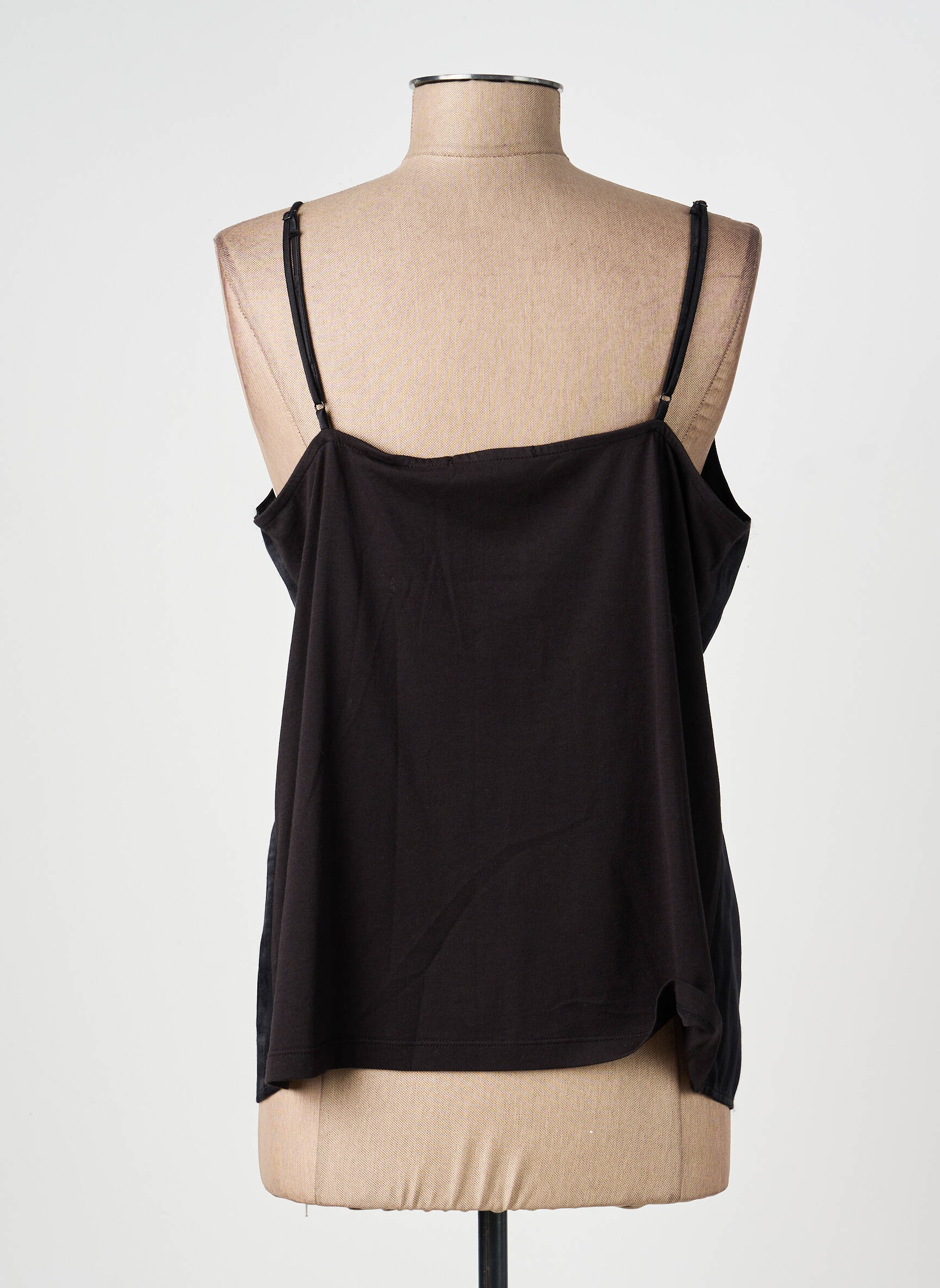 Top manches bretelles ajustables fines bretelles noir SCOTCH & SODA femme
