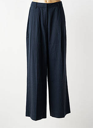 Pantalon large tissage crêpe taille haute bleu SCOTCH & SODA femme