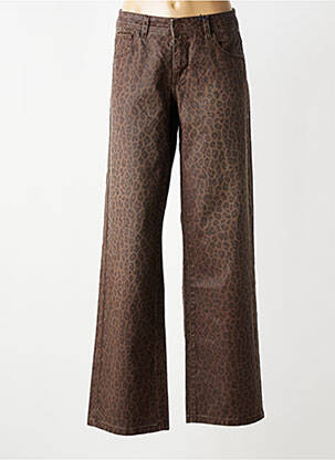 Jeans coupe large stretch taille normale marron FREEMAN T.PORTER femme