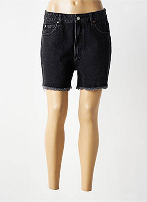 Short tissage denim taille haute noir MKT STUDIO femme