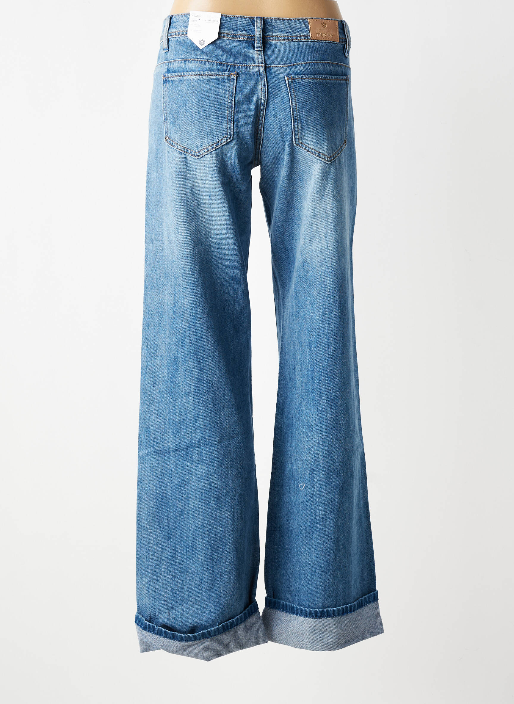 Jeans coupe large stretch taille normale bleu FREEMAN T.PORTER femme