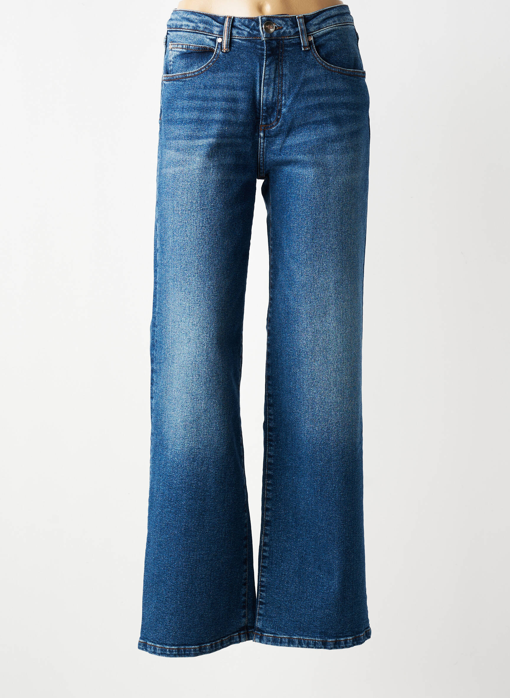 Jean coupe flare stretch taille haute bleu ISLOW femme