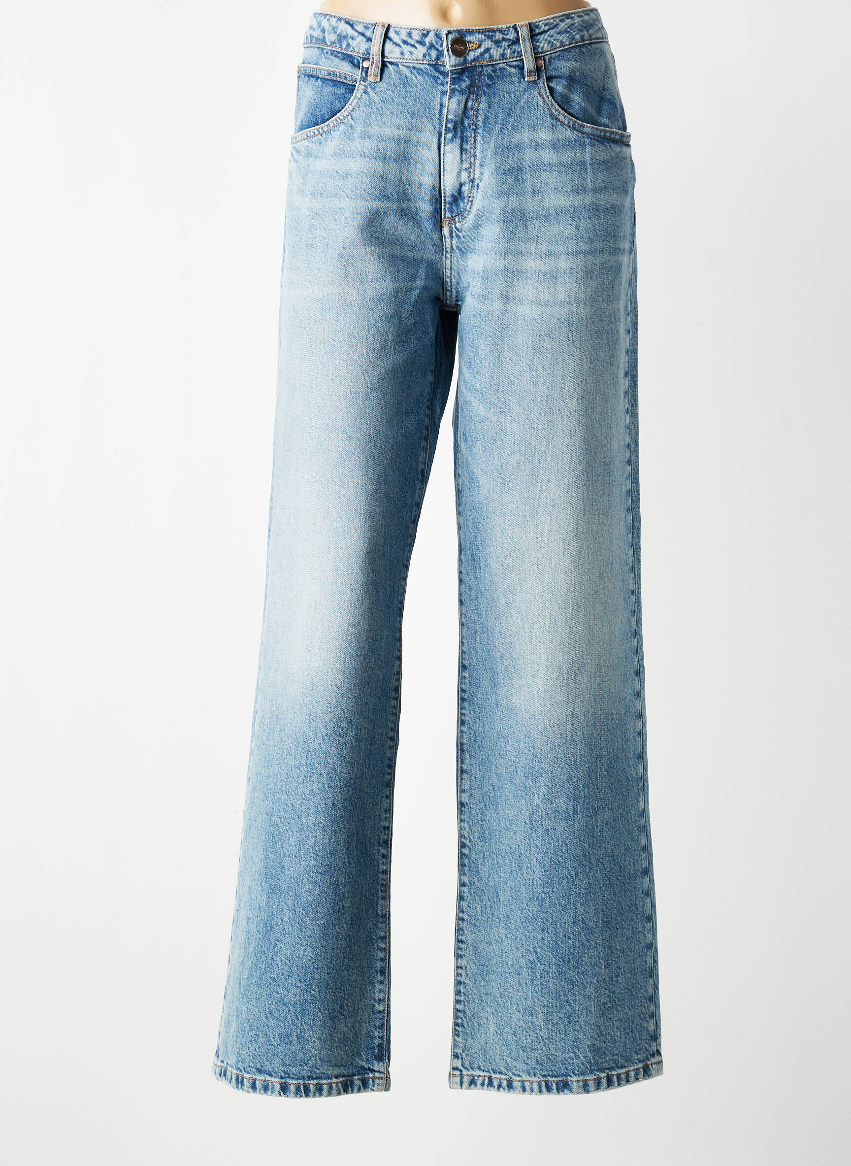 Jean coupe flare stretch taille haute bleu clair ISLOW femme