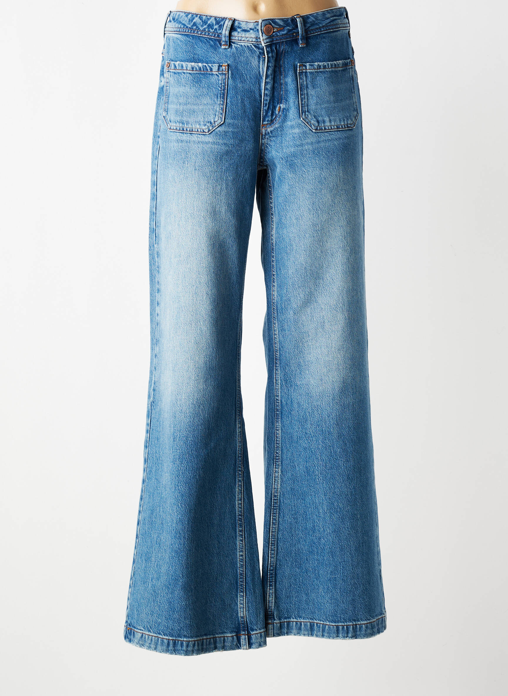Jean coupe flare stretch taille normale bleu FREEMAN T.PORTER femme