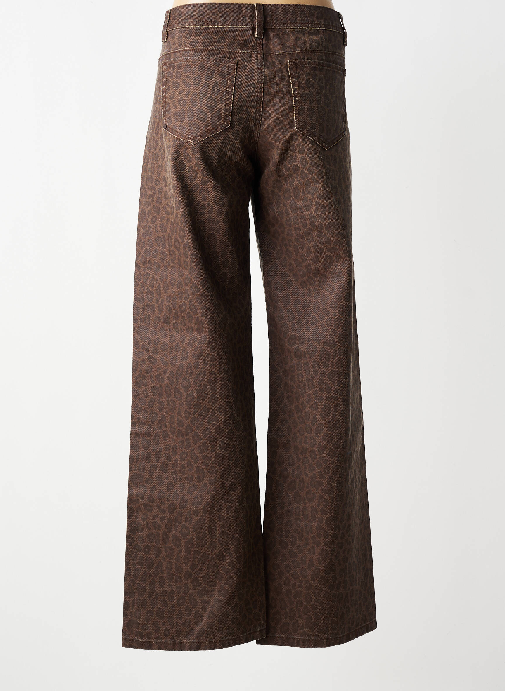 Jeans coupe large stretch taille normale marron FREEMAN T.PORTER femme
