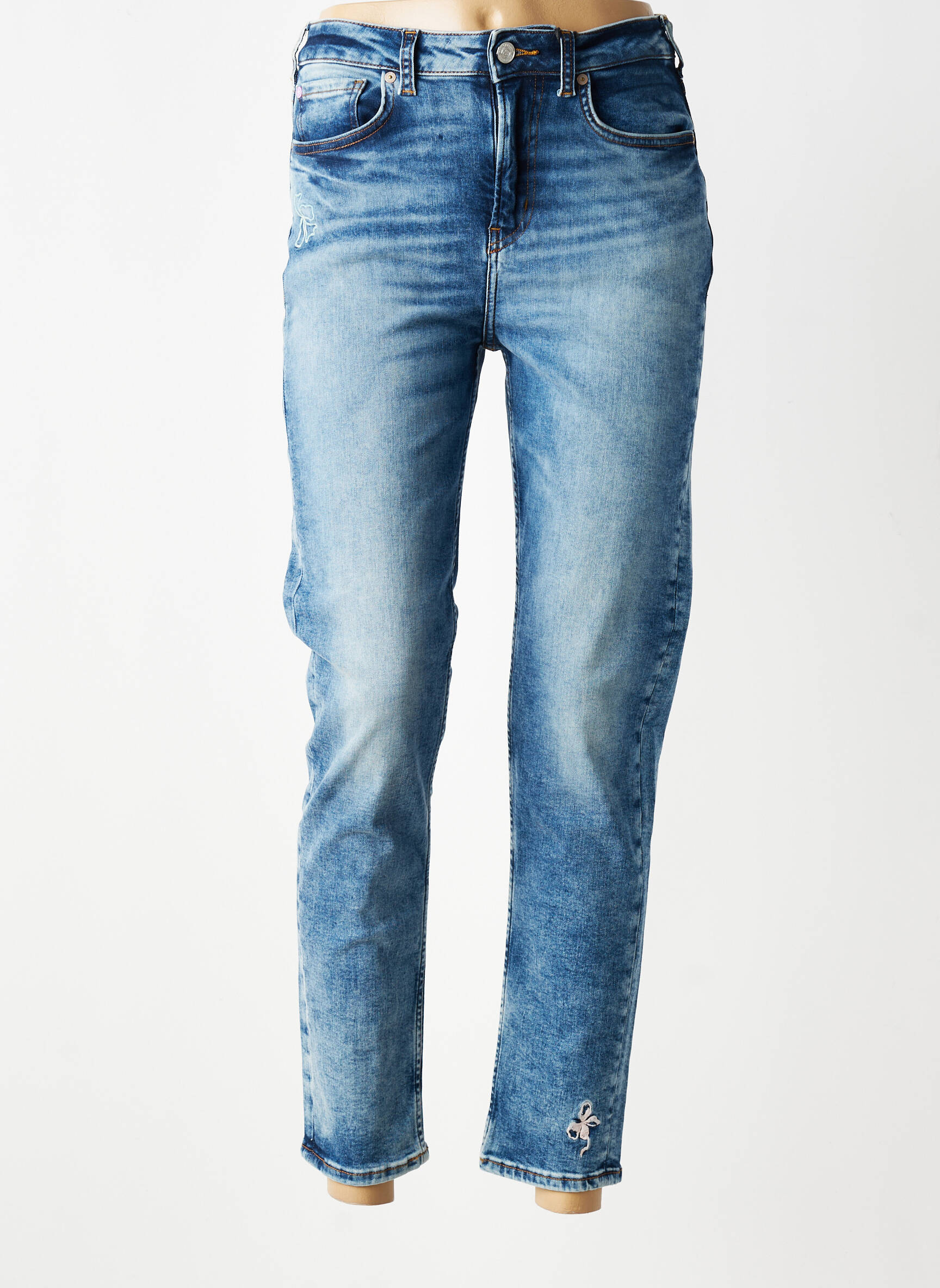 Jeans coupe slim stretch taille normale bleu SCOTCH & SODA femme