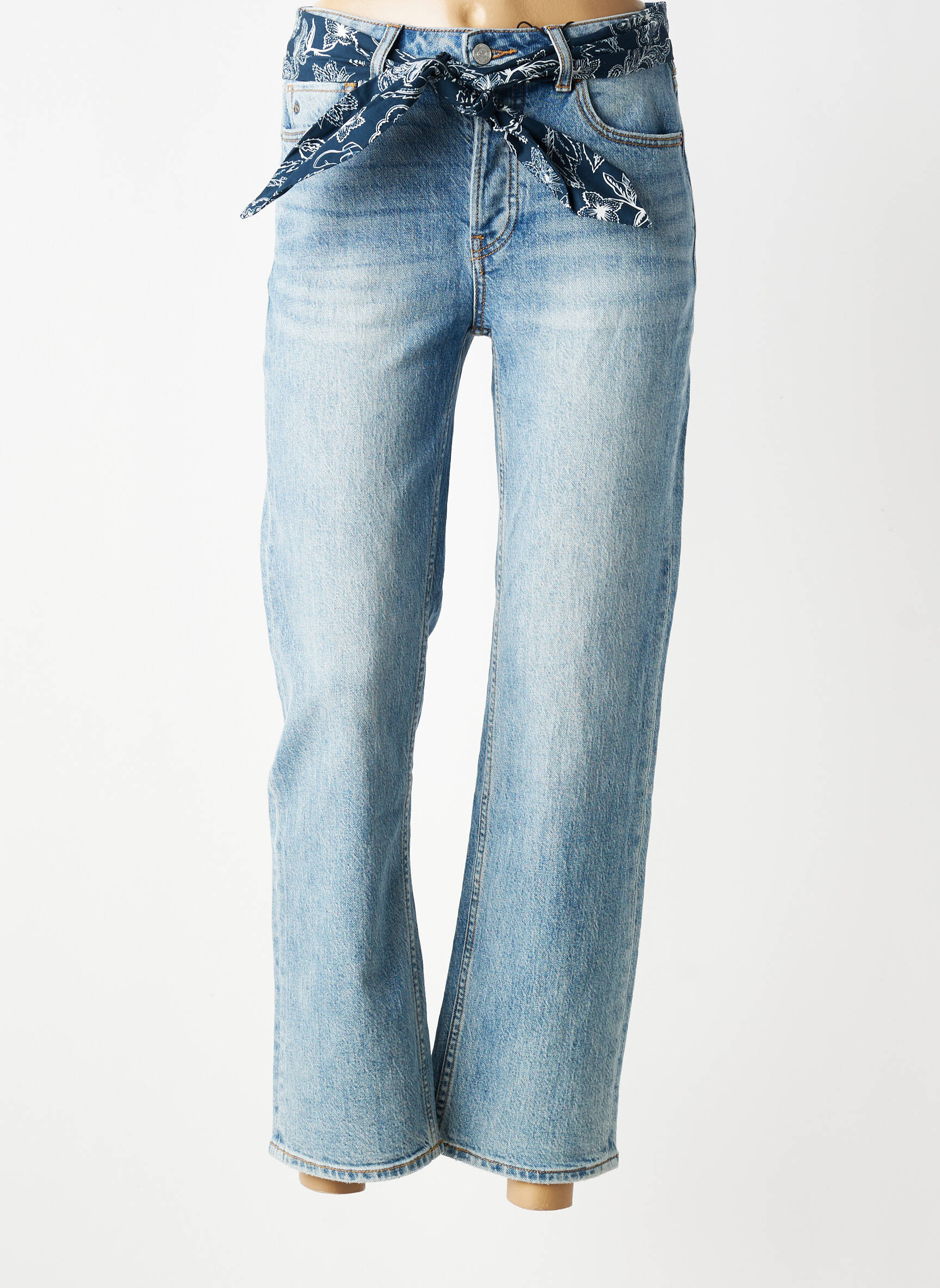 Jeans coupe droite stretch taille normale bleu SCOTCH & SODA femme