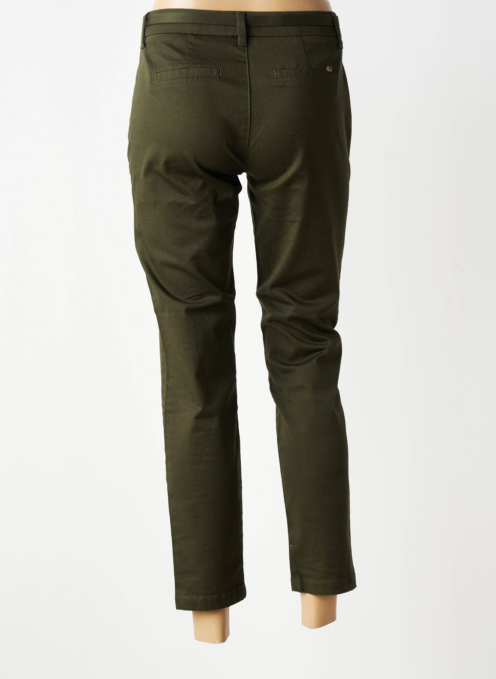 Pantalon 7/8 taille à pinces taille normale vert FREEMAN T.PORTER femme