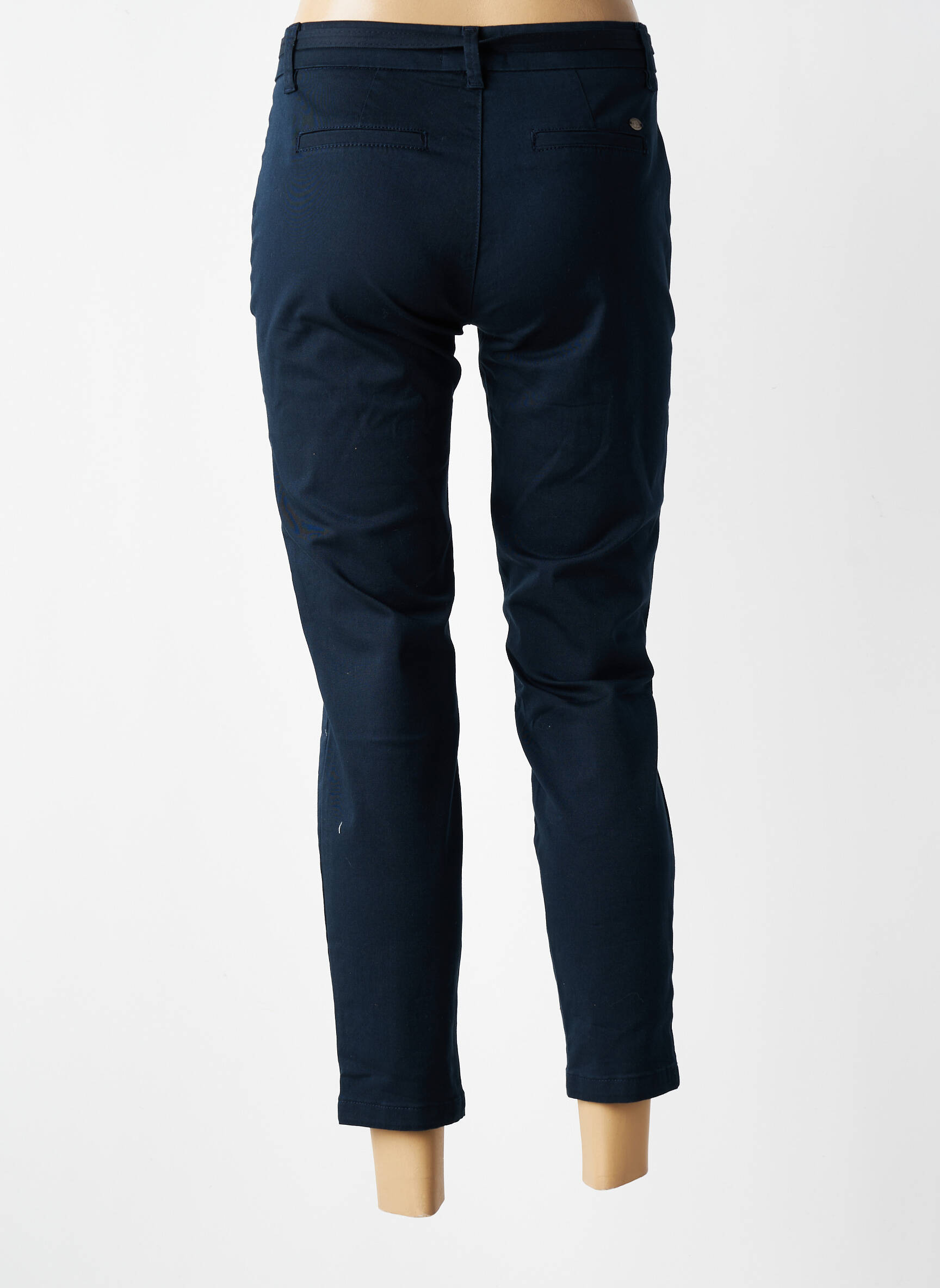 Pantalon 7/8 taille à pinces taille normale bleu FREEMAN T.PORTER femme