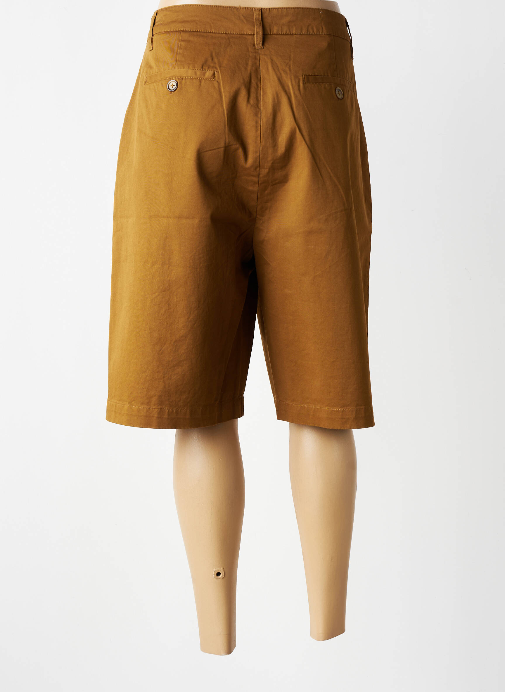 Bermuda taille haute taille haute marron LEON & HARPER femme