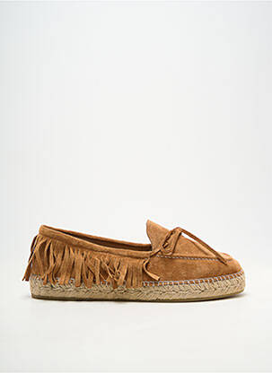 Espadrilles bout rond talon plat jusqu'à 3cm marron GAIMO femme