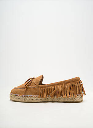 Espadrilles bout rond talon plat jusqu'à 3cm marron GAIMO femme