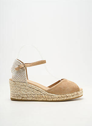 Espadrilles fermeture boucle(s) talon de 4 à 6cm beige GAIMO femme