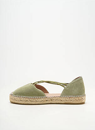 Espadrilles bout rond talon plat jusqu'à 3cm vert GAIMO femme