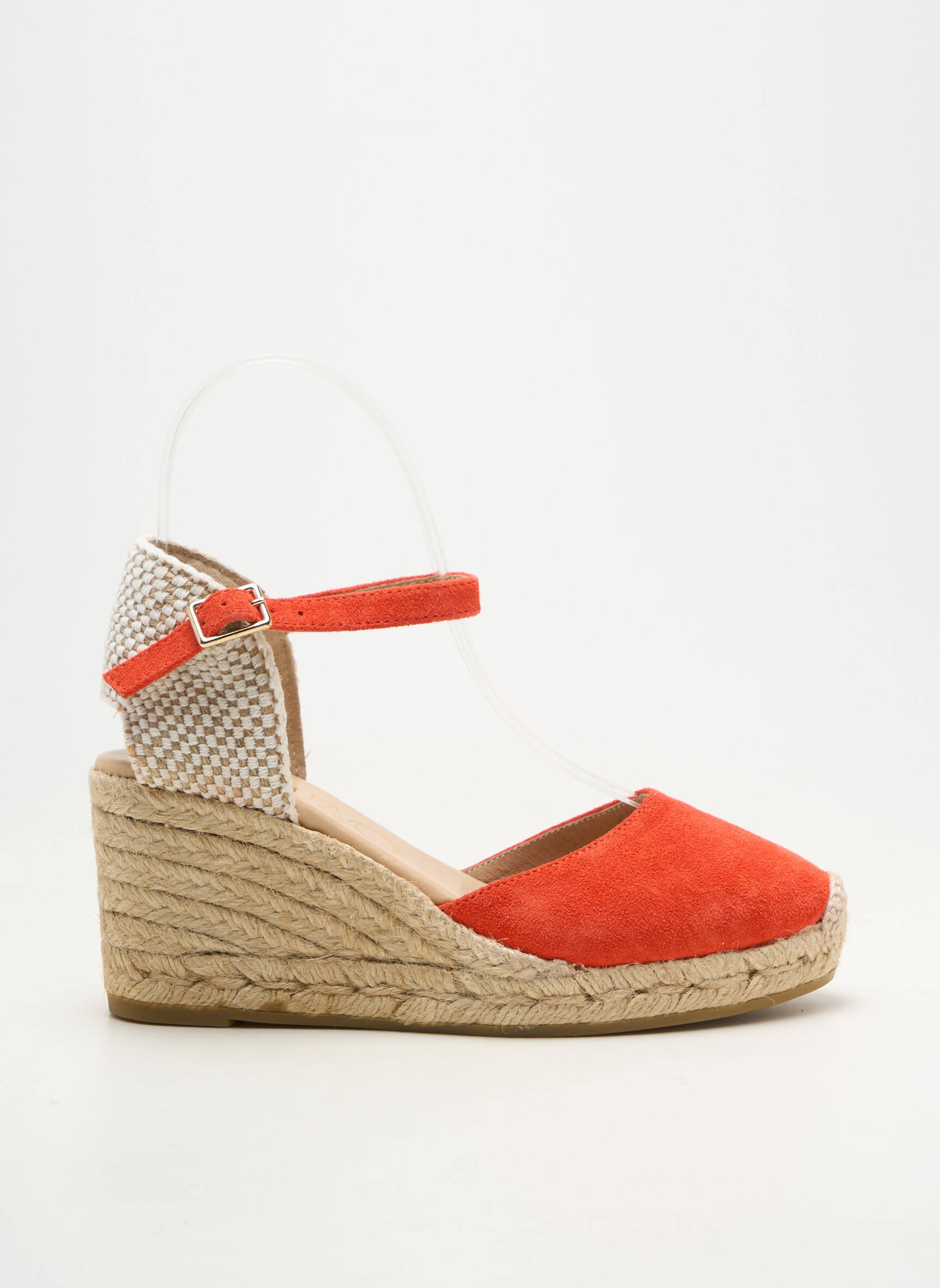 Espadrilles bout rond talon de 7 à 9cm rouge GAIMO femme