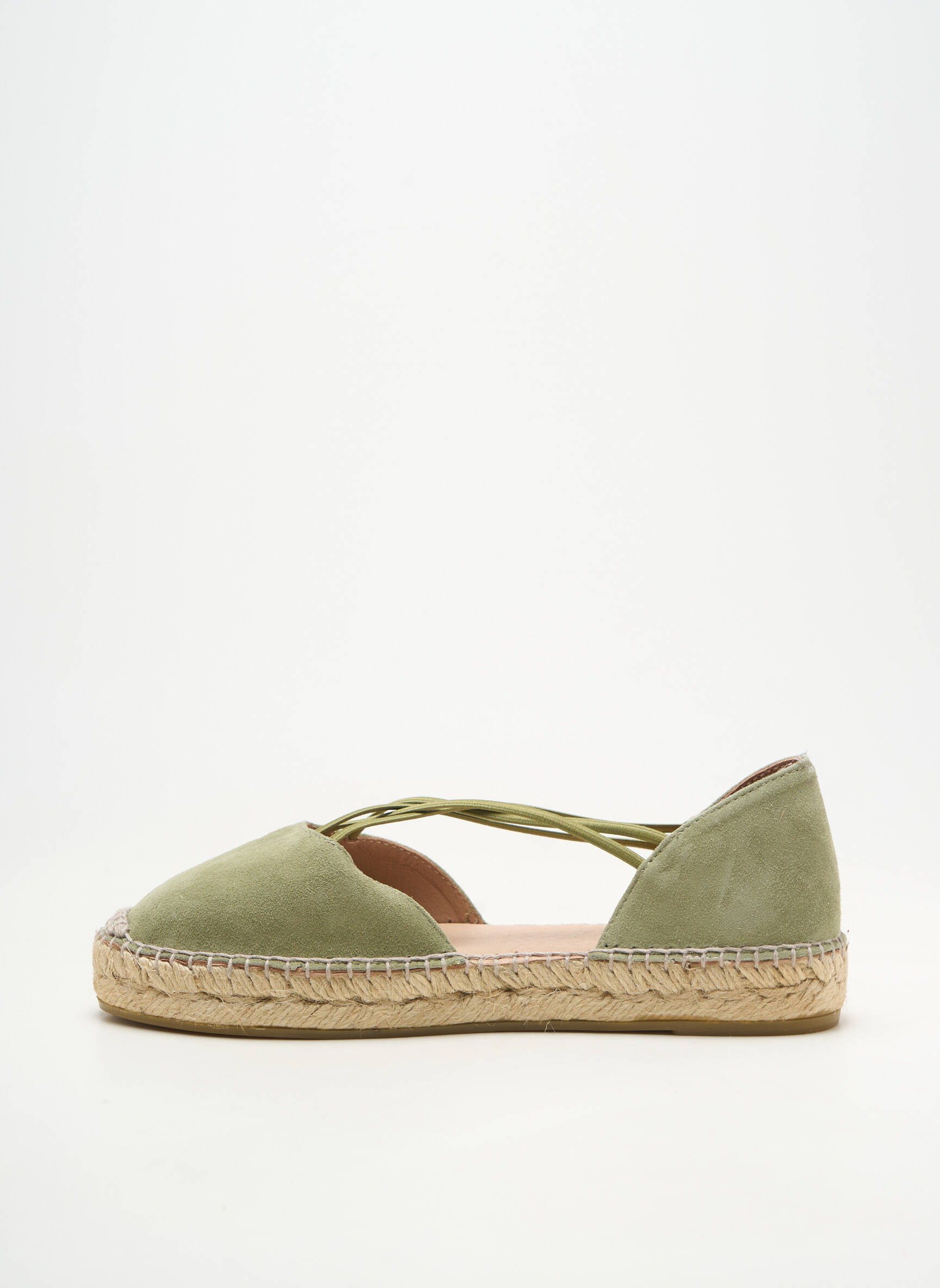 Espadrilles bout rond talon plat jusqu'à 3cm vert GAIMO femme