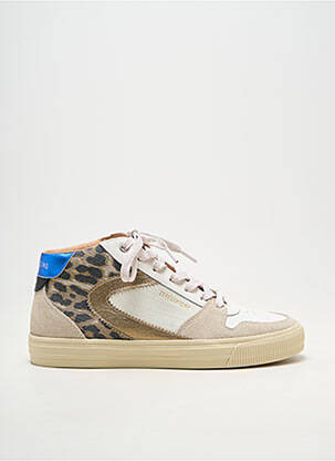Baskets bout rond talon plat jusqu'à 3cm beige 0-105 femme
