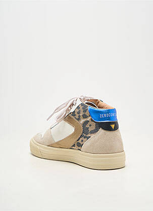 Baskets bout rond talon plat jusqu'à 3cm beige 0-105 femme