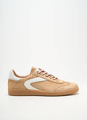 Baskets bout rond talon plat jusqu'à 3cm beige 0-105 femme