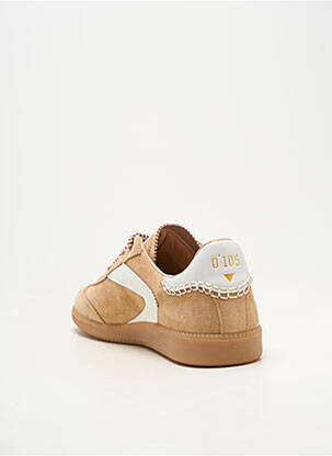 Baskets bout rond talon plat jusqu'à 3cm beige 0-105 femme