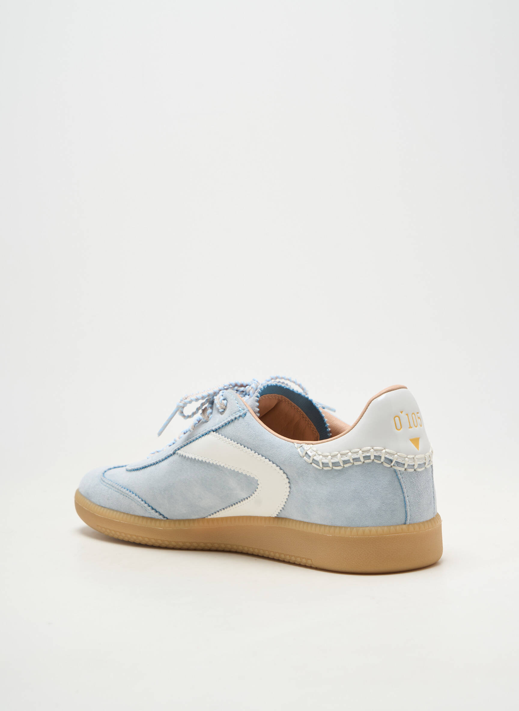Baskets bout rond talon plat jusqu'à 3cm bleu 0-105 femme