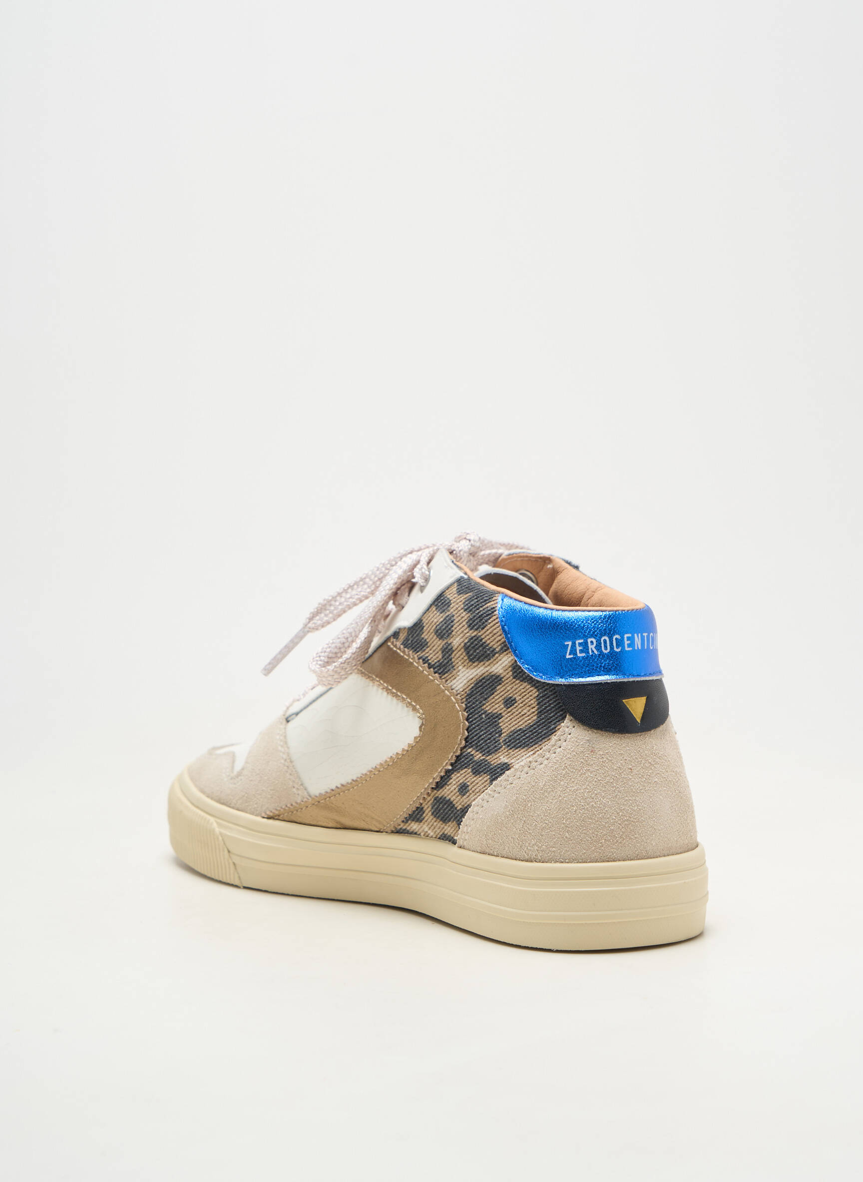 Baskets bout rond talon plat jusqu'à 3cm beige 0-105 femme