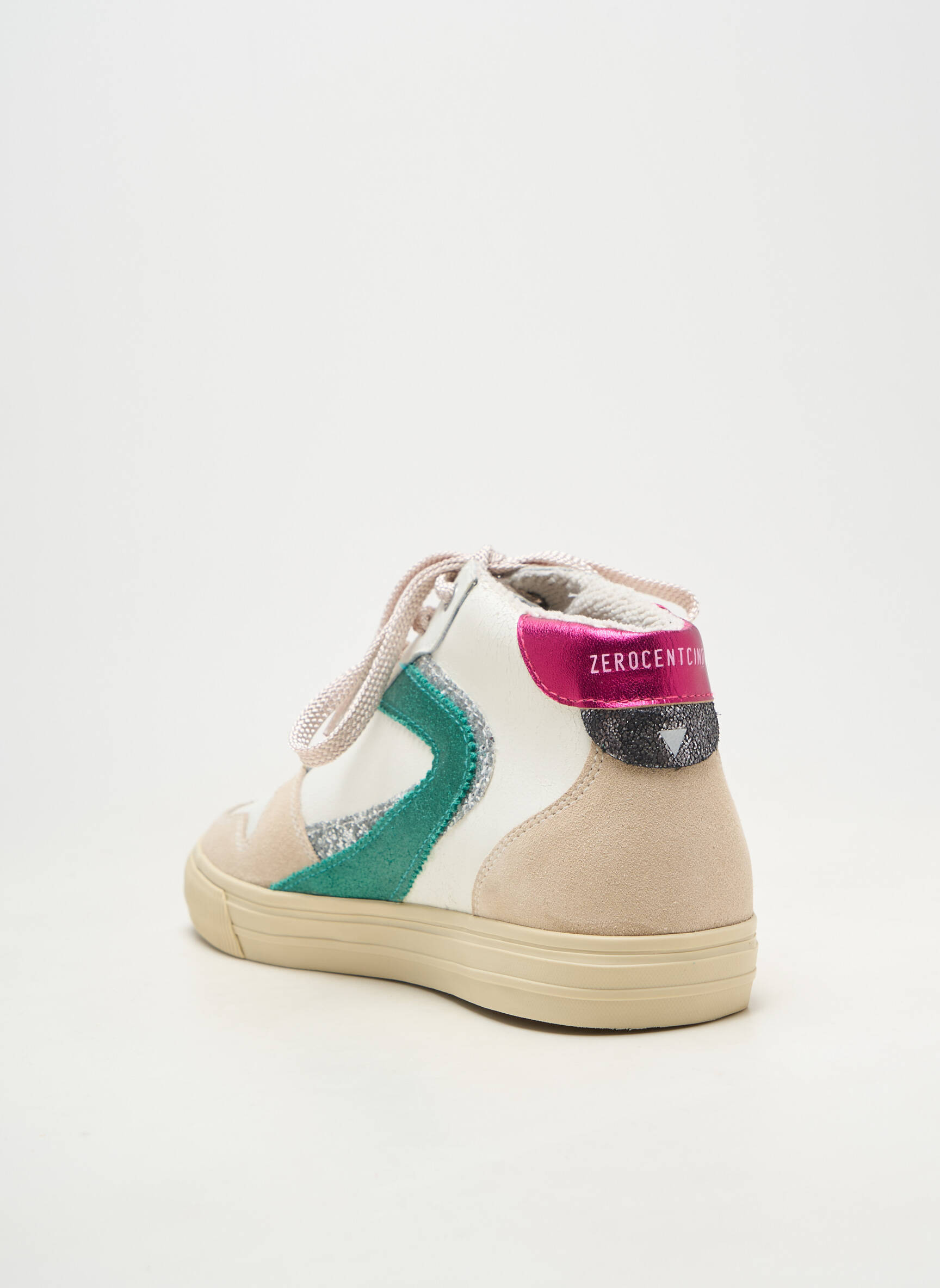Baskets bout rond talon plat jusqu'à 3cm beige 0-105 femme